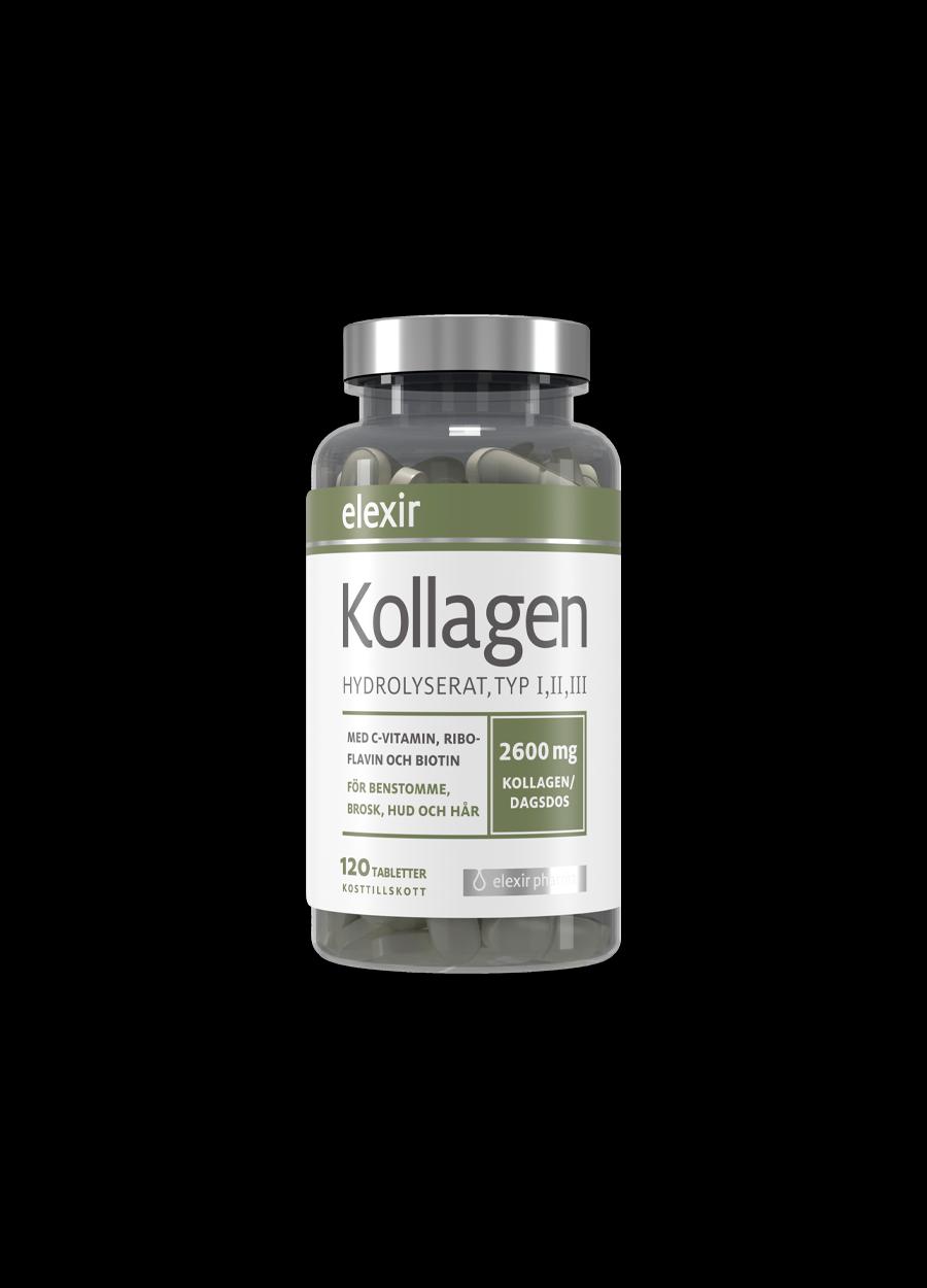 Elexir Pharma Kollagen 120 Tabletter Framsida