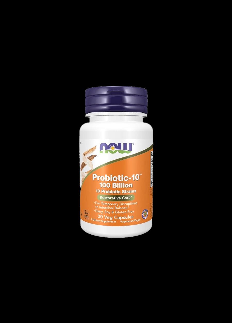 NOW Foods Probiotic-10 100 Billion 30 Kapslar Framsida