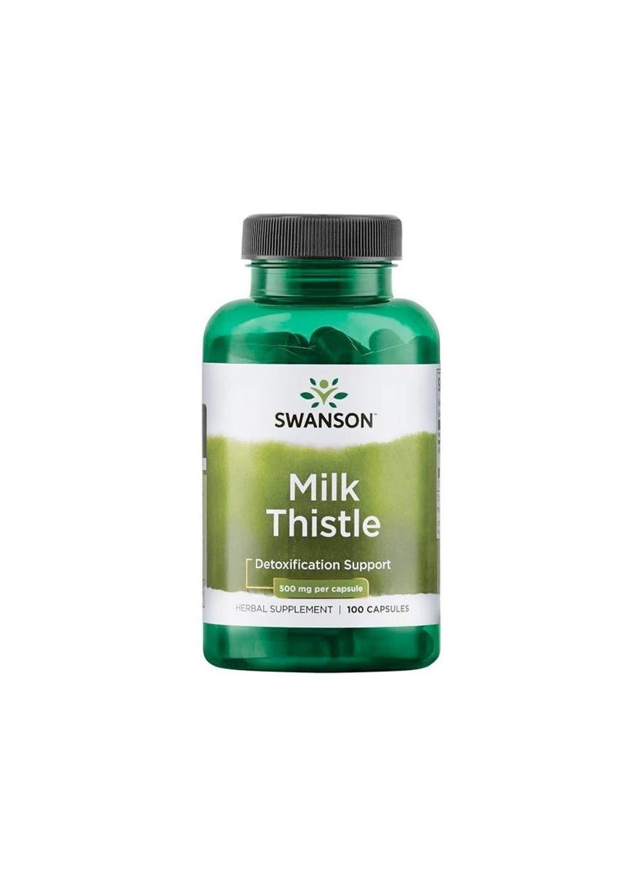 Swanson Milk Thistle 500mg 100 Kapslar Framsida