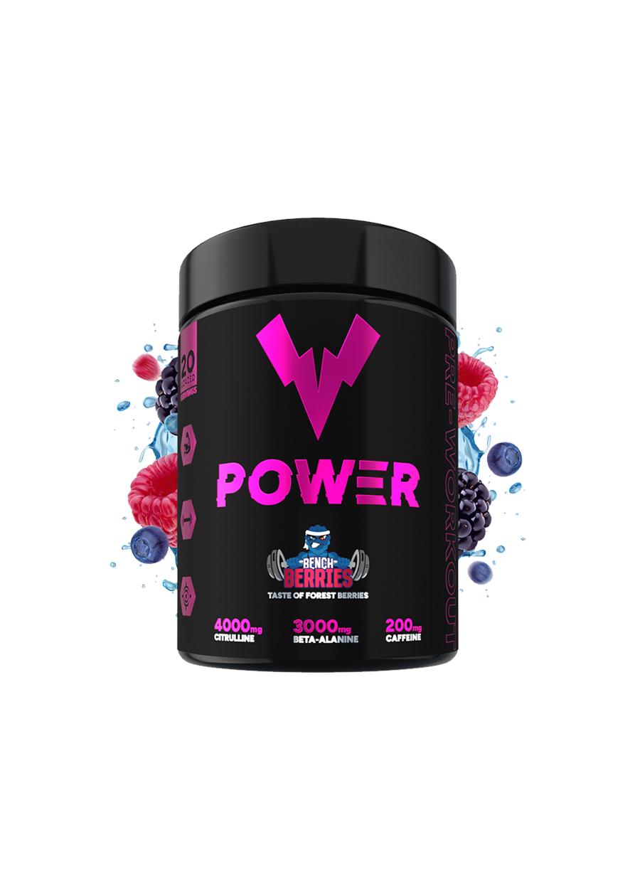 Power Nutrition POWER PRE PWO 300g Bench Berries Framsida