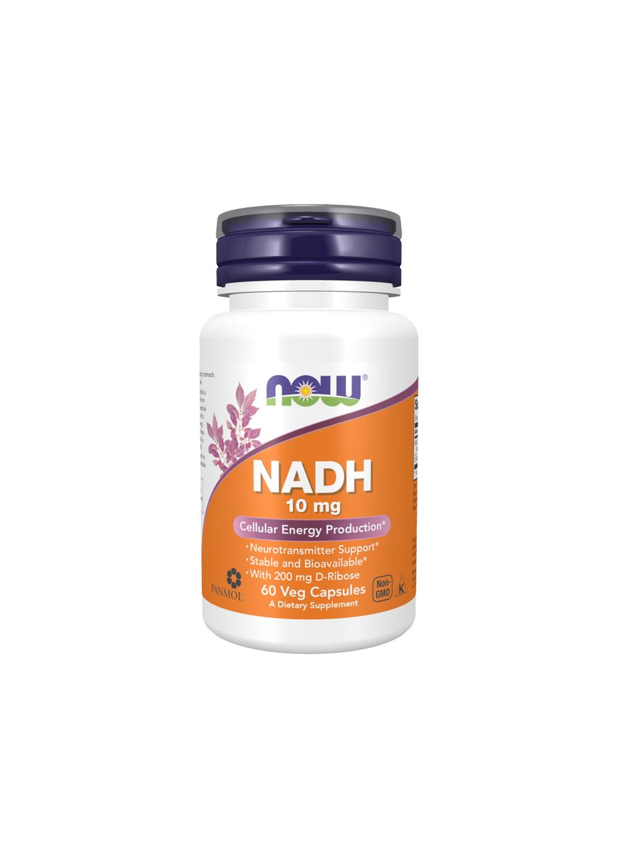 NOW Foods NADH 10mg 60 Kapslar Framsida