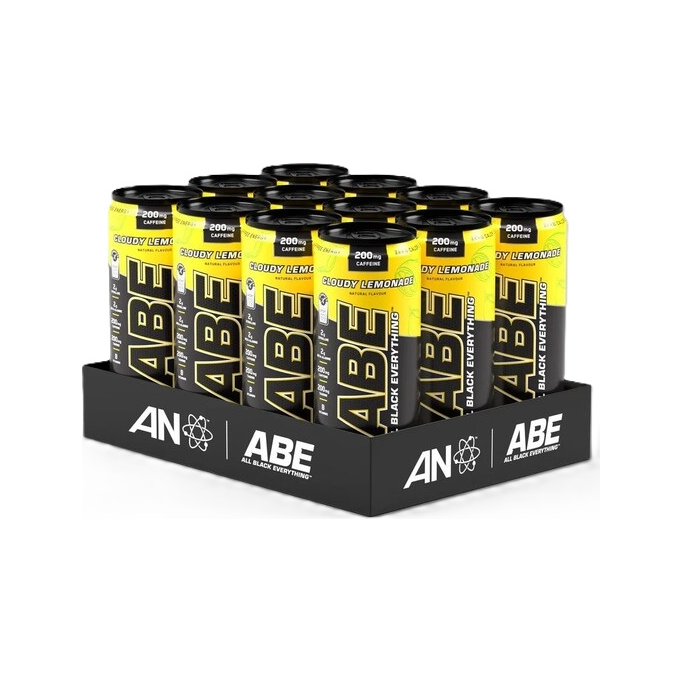 ABE Energy + Performance-dryckesburkar, gul smak, 12-pack.