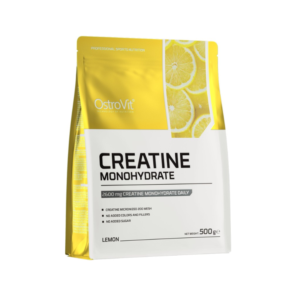 OstroVit kreatinmonohydrat 500 g, påse med citronsmak