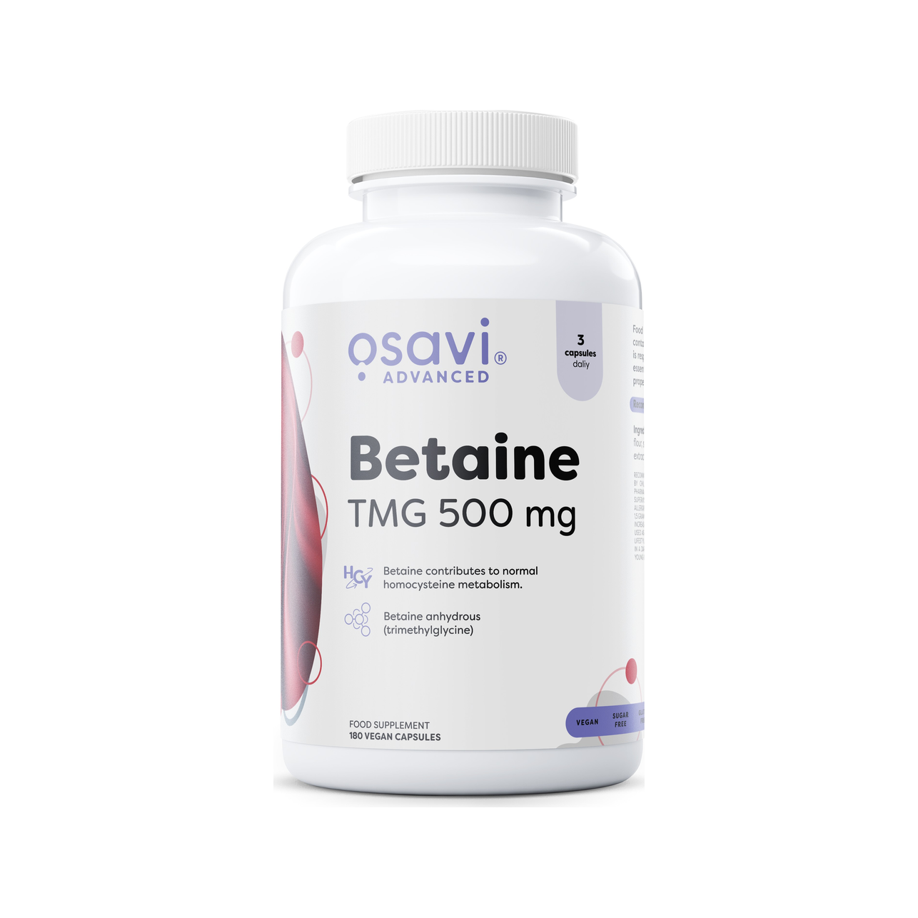 Betaine, TMG 500mg - 180 vegan caps