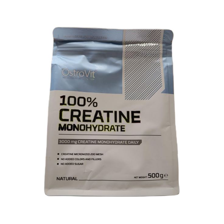 OstroVit 100% kreatinmonohydrat 500 g, natur påse