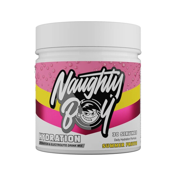 Hydration-dryckesmix, regnbågsrandig burk med Summer Fruits-smak