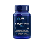 Life Extension L-tryptofan 500 mg kosttillskott, flaska med 90 kapslar