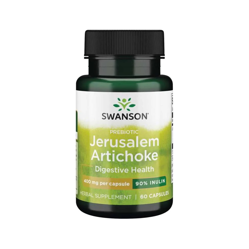 Swanson prebiotiskt kosttillskott, Jerusalem Artichoke i kapselflaska, 90% inulin