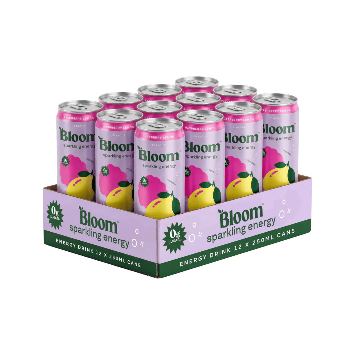 Sparkling Energy, Raspberry Lemon - 12 x 250ml.