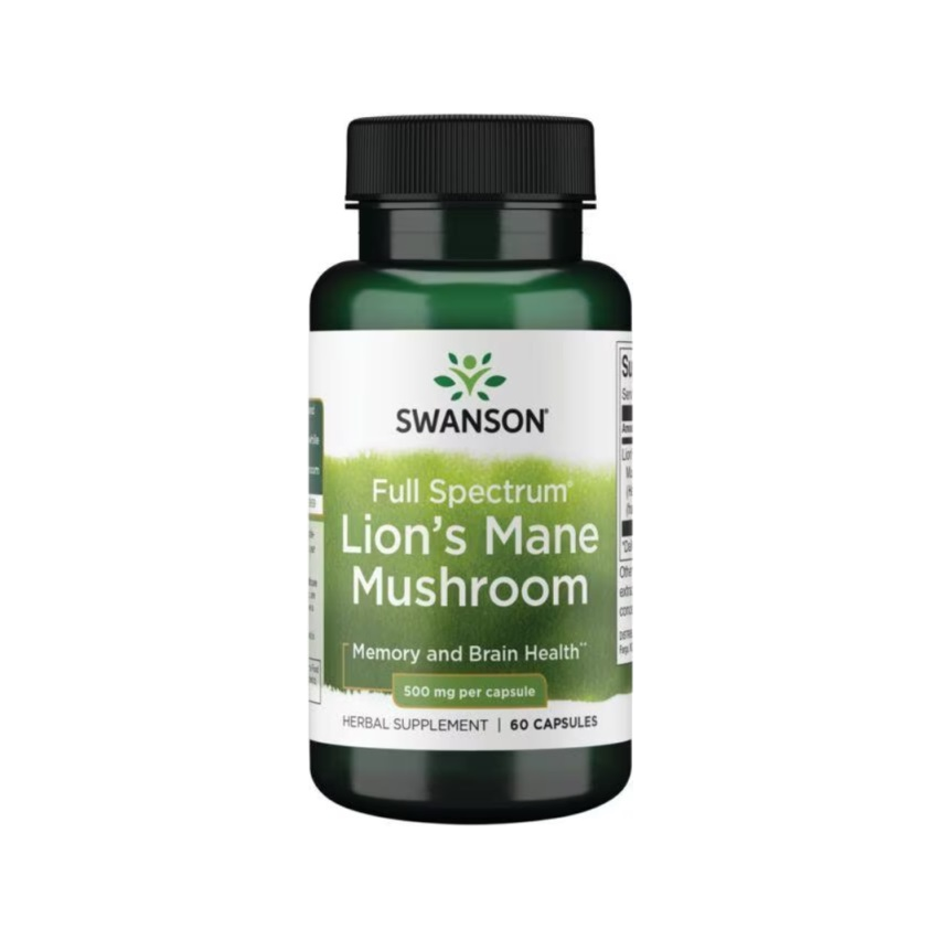 Full Spectrum Lion's Mane Mushroom, 500mg - 60 caps