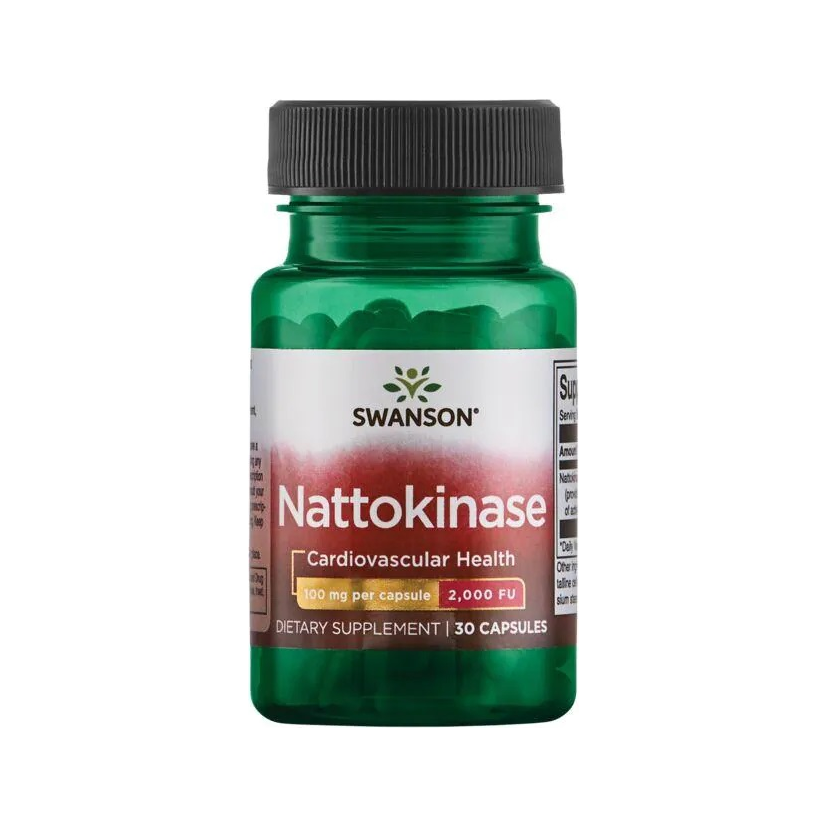 Kapselburk med Swanson Nattokinase, 100 mg, 30 kapslar