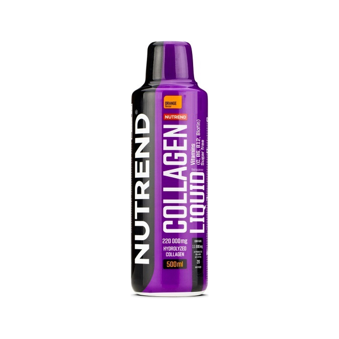 Kollagendryck Nutrend, orange 500 ml i lila flaska med mörk kapsyl