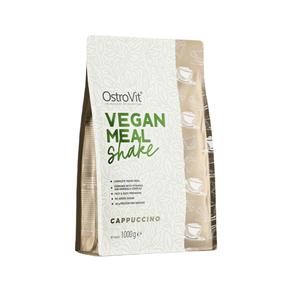OstroVit vegan meal shake-påse, cappuccino 1000 g
