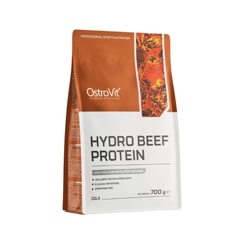 Proteinpulverpåse OstroVit hydro beef-protein 700 g, cola, brun/vit