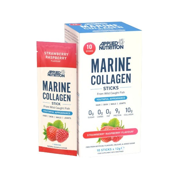 Marine Collagen Sticks, Strawberry Raspberry - 10 x 12g