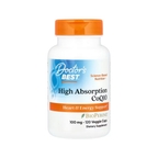 Kapselburk med Doctor's Best CoQ10, BioPerine och orange lock, 100 mg, 120 kapslar