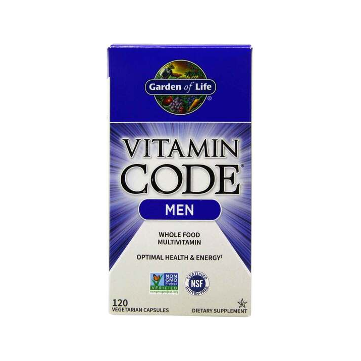 Garden of Life Vitamin Code Men kosttillskott, 120 kapslar, kartongförpackning