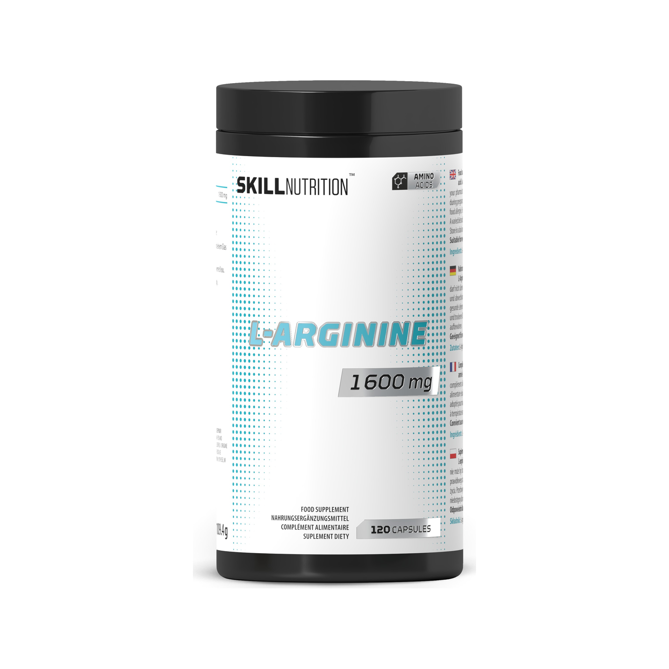 L-Arginine, 1600mg - 120 vegan caps