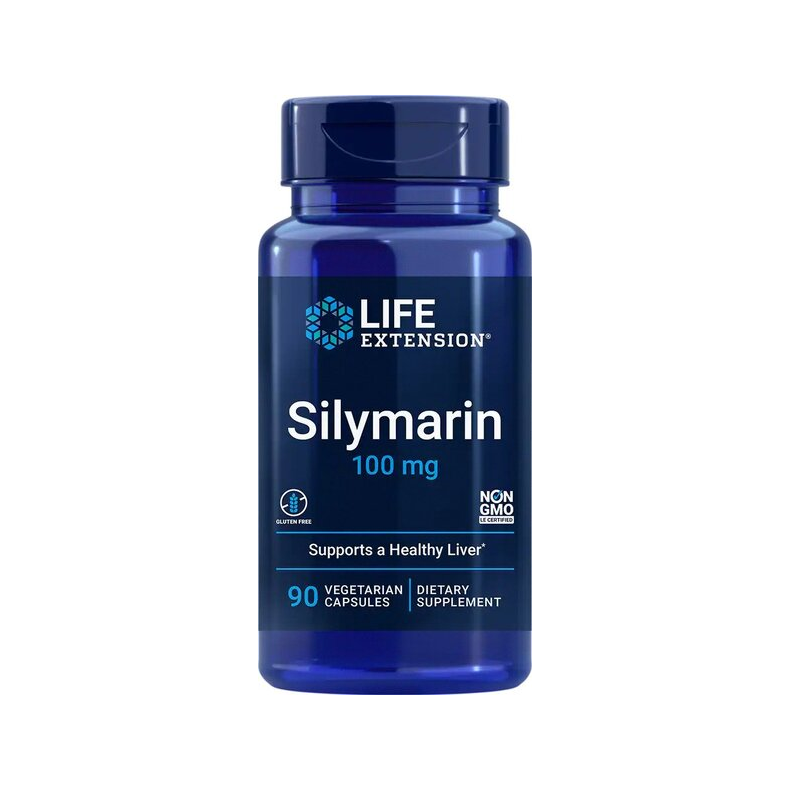 Life Extension Silymarin kapseltillskott, flaska med 90 kapslar, 100 mg