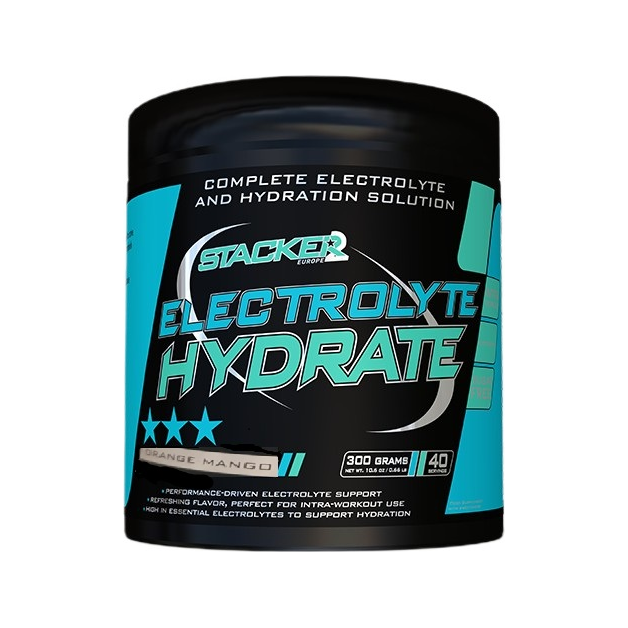 Elektrolytdryck STACKER2 Electrolyte Hydrate, apelsin mango, 300 g pulverburk