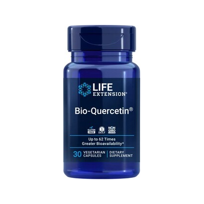 Life Extension Bio-Quercetin kapselburk med blått lock och etikett