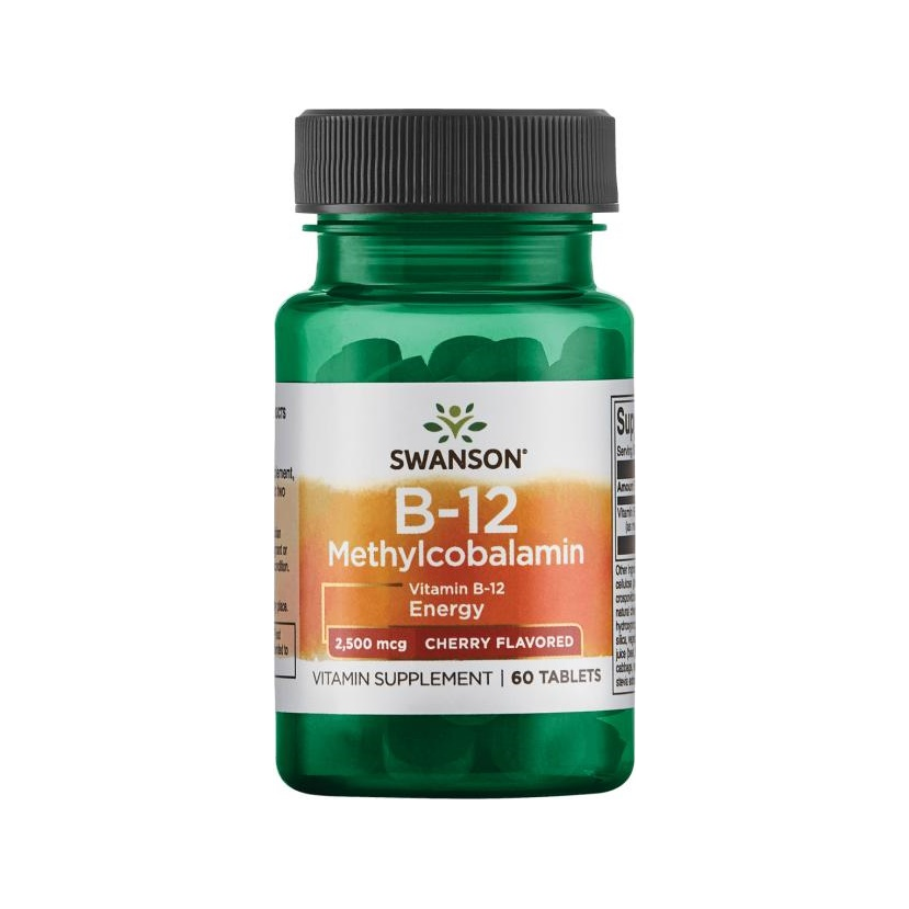 Vitamin B-12 Methylcobalamin, 2500mcg Cherry - 60 tablets