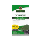Nature's Answer spirulinatillskott 800 mg, 90 kapslar, förpackningsframsida
