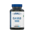Kapselburk CLA Gold 1000 med blått lock och etikett framtill