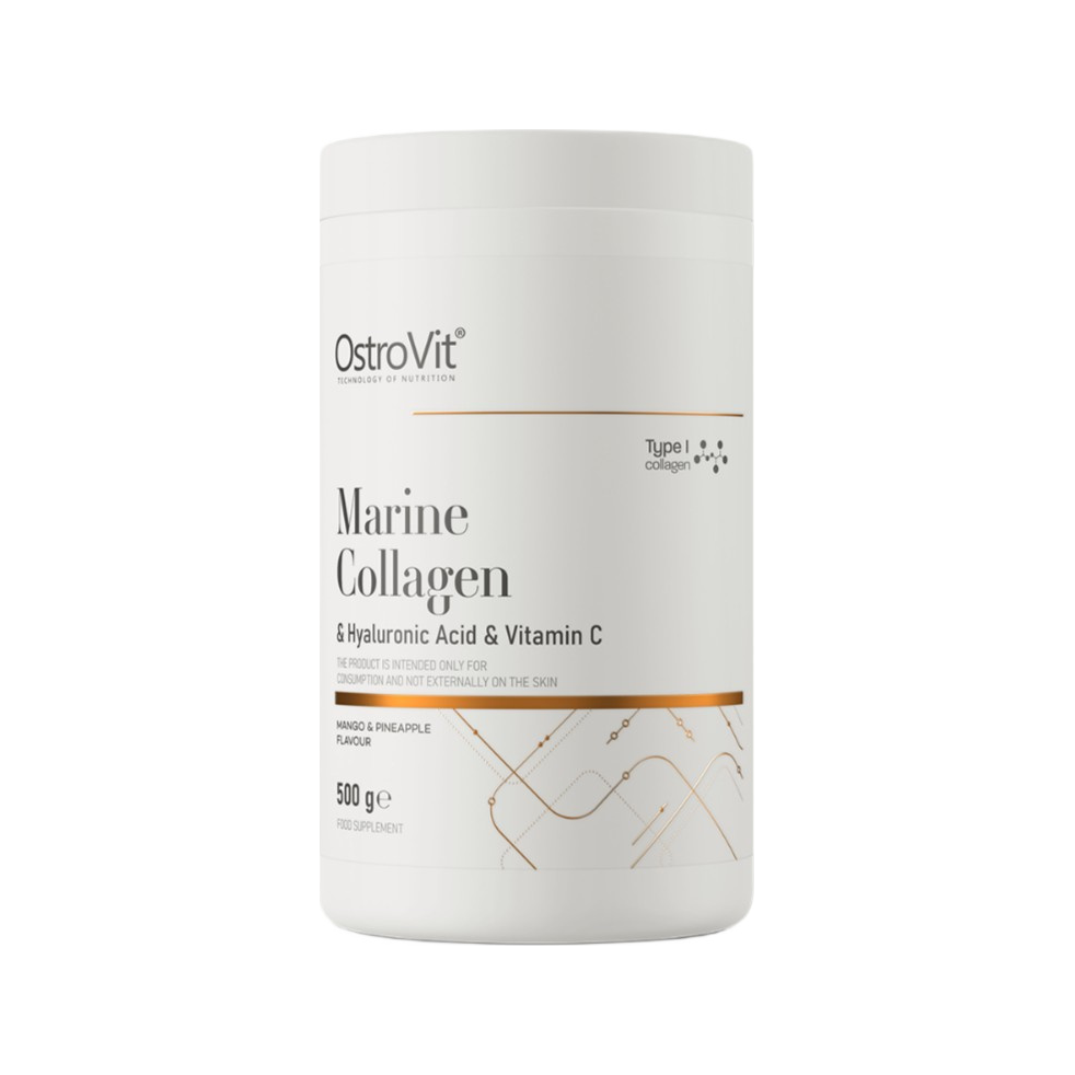 OstroVit Marine kollagen i burk med mango- och ananasdoft, 500 g