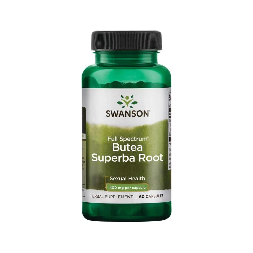 Swanson tillskottsflaska med Butea Superba rot, 400 mg kapslar