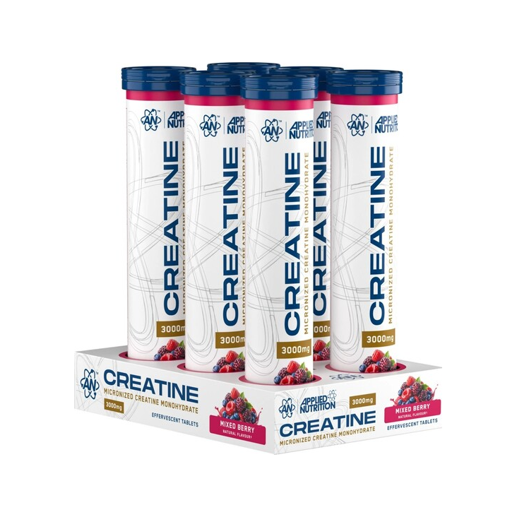 Creatine Monohydrate Effervescent Tablets, Mixed Berry - 6 x 16 tabs