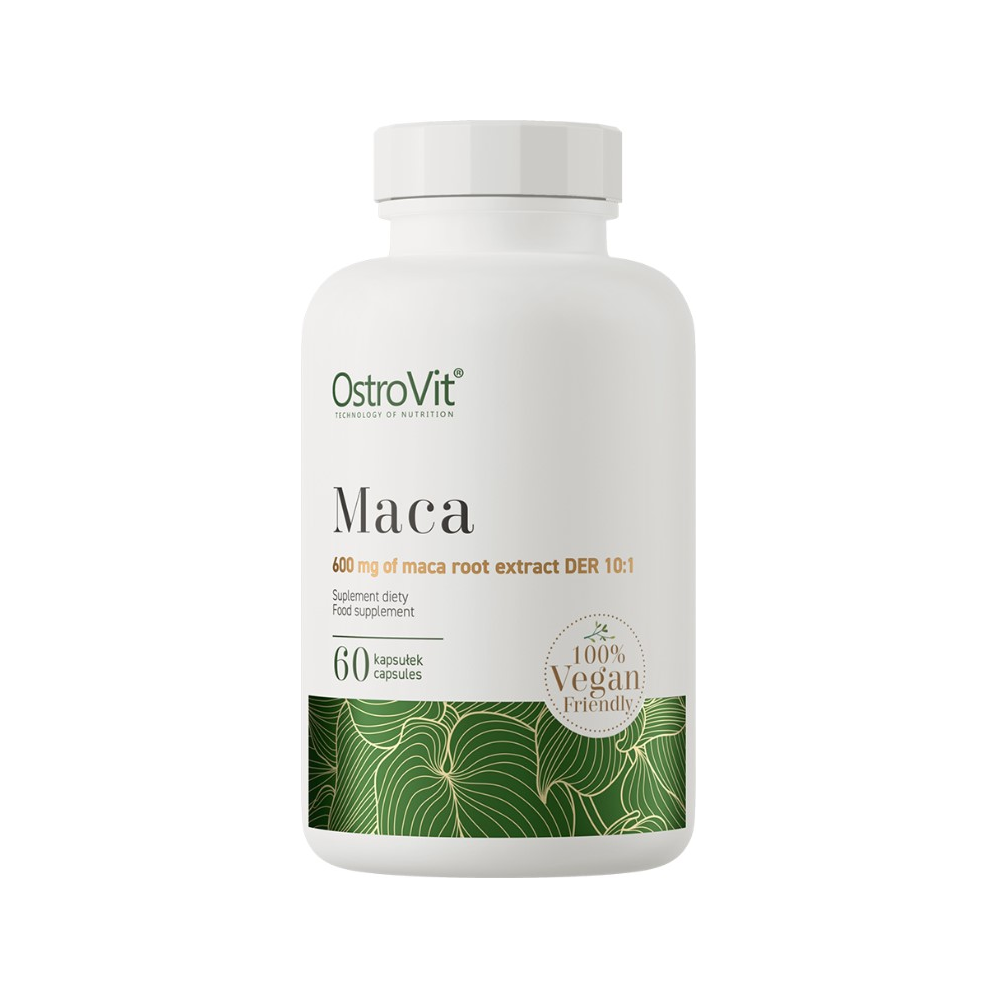 OstroVit Maca kosttillskott i vit burk med lock