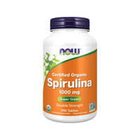 NOW Foods spirulinatillskott i burk, 1000 mg, 240 tabletter