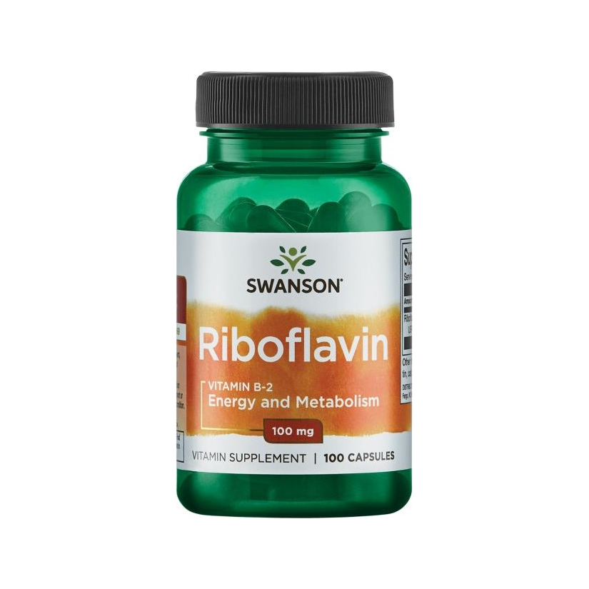 Kapselburk Swanson Riboflavin B2 100 mg, 100 kapslar