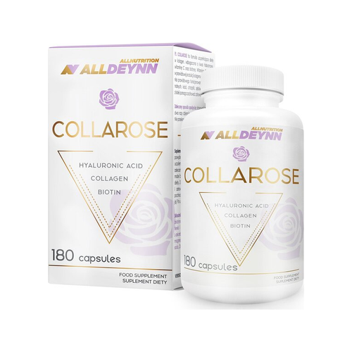 Allnutrition AllDeynn CollaRose kapselburk och förpackning, 180 kapslar