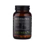 Resveratrol kapselburk med KIKI HEALTH-märkning och svart lock