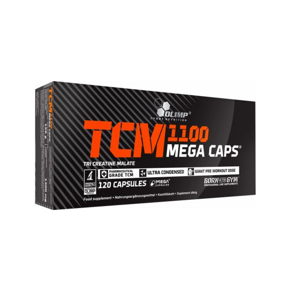 Olimp Nutrition TCM 1100 Mega Caps förpackning, 120 kapslar