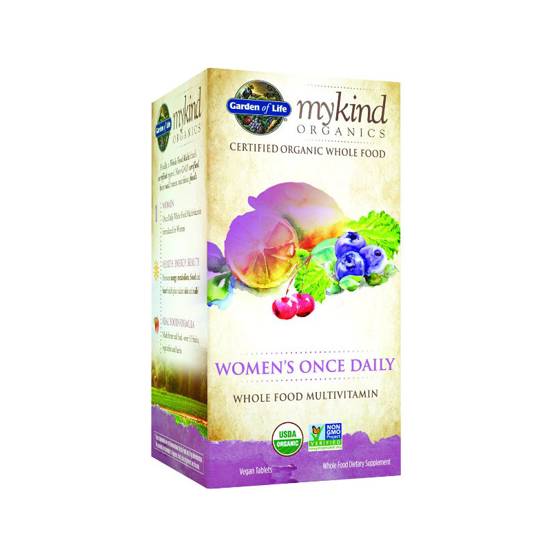 Garden of Life mykind Women’s Once Daily multivitaminkartong, 30 tabletter