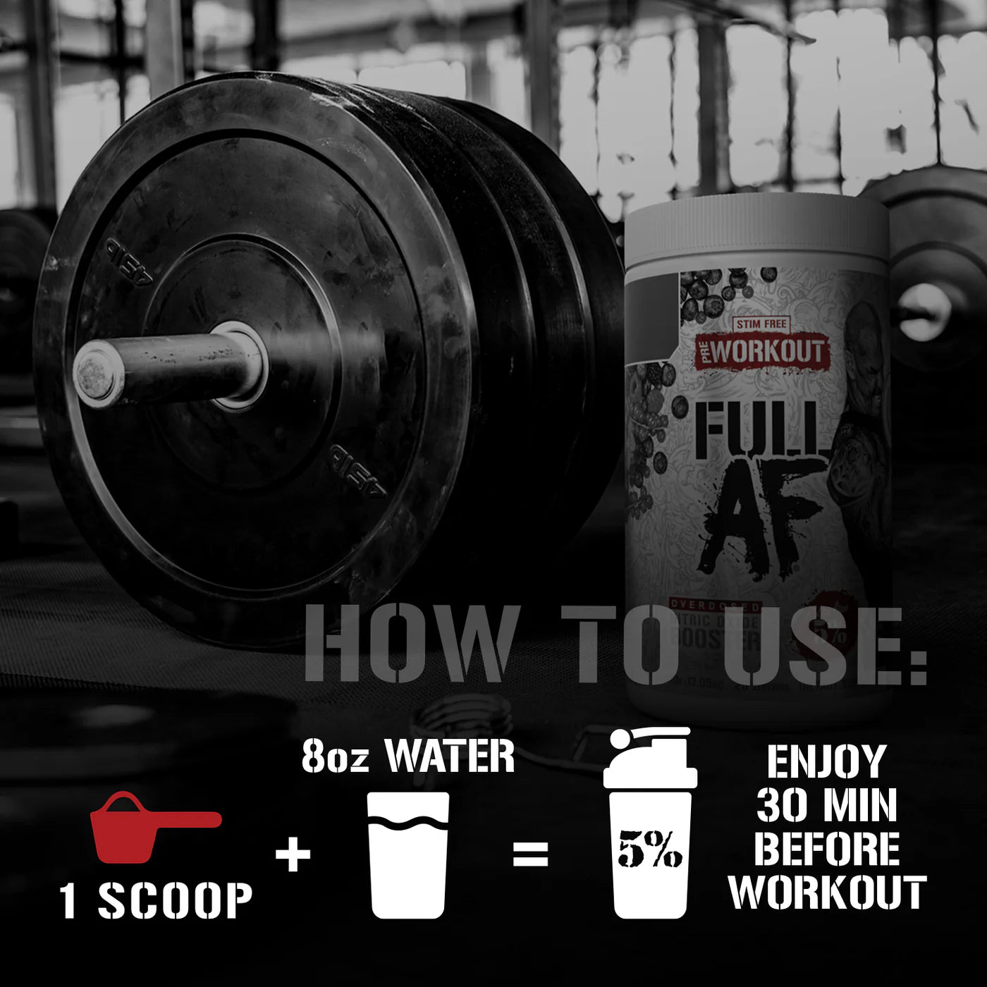 5% Nutrition Full As F*ck Legendary Series 380g instruktioner