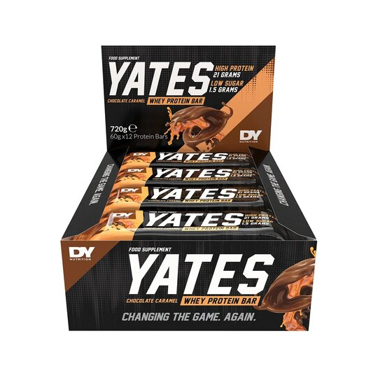 Yates Protein Bar, Chocolate Caramel - 12 x 60g