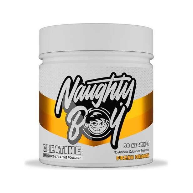 Kreatinburk Naughty Boy med etikett Fresh Orange, 300 g