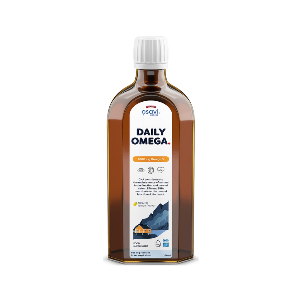 Daily Omega, 1600mg Omega 3 (Natural Lemon) - 250 ml.