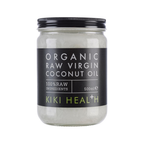 KIKI Health ekologisk kokosolja i glasburk med metallock, 500 ml