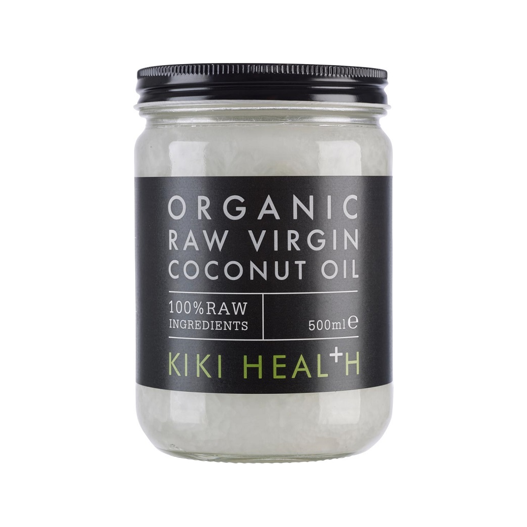KIKI Health ekologisk kokosolja i glasburk med metallock, 500 ml