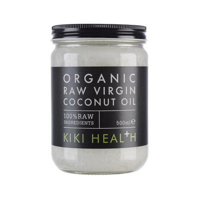 KIKI Health ekologisk kokosolja i glasburk med metallock, 500 ml