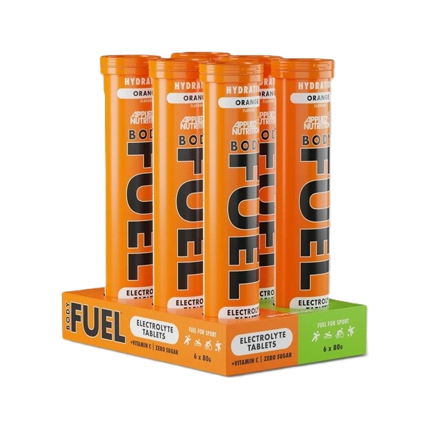 Bodyfuel Hydration Electrolyte Effervescent Tablets, Orange - 6 x 20 tabs