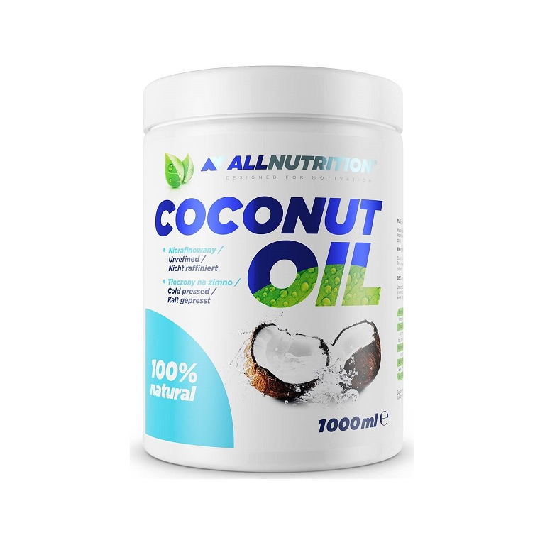 100% Natural Coconut Oil, Unrefined - 1000 ml.