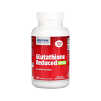 Jarrow Formulas glutation reducerad 500 mg kapselburk, röd etikett, vit burklock