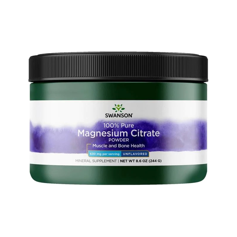 Magnesium Citrate, Powder 630mg - 244 grams