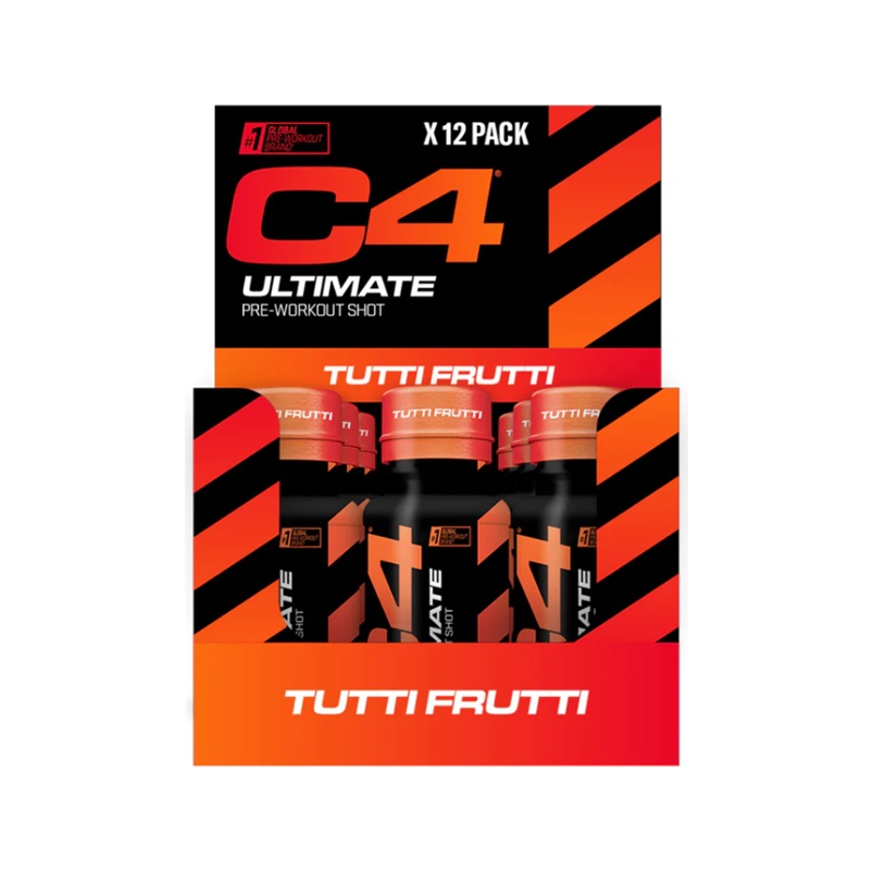 12-pack pre-workout shot med Cellucor C4 Ultimate, Tutti Frutti